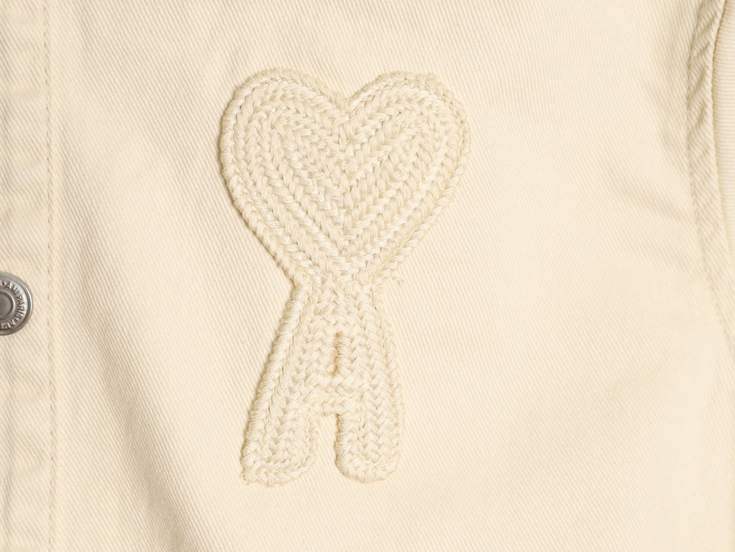 AMI PARIS  25Fw Woven Heart Embroidered Denim Shirt Jacket