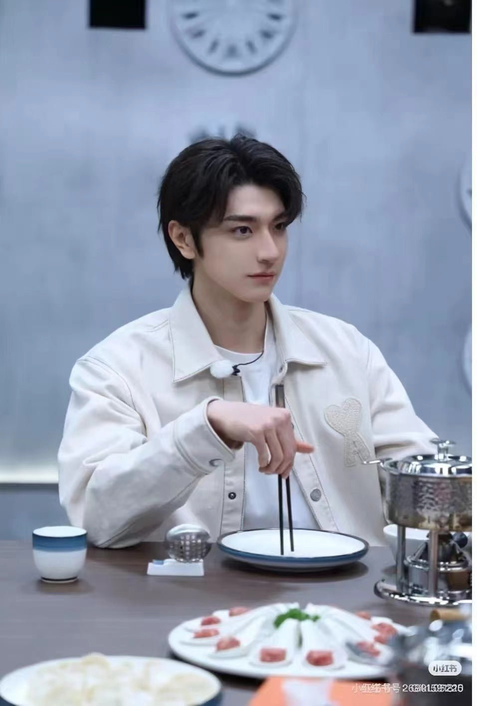 AMI PARIS  25Fw Woven Heart Embroidered Denim Shirt Jacket