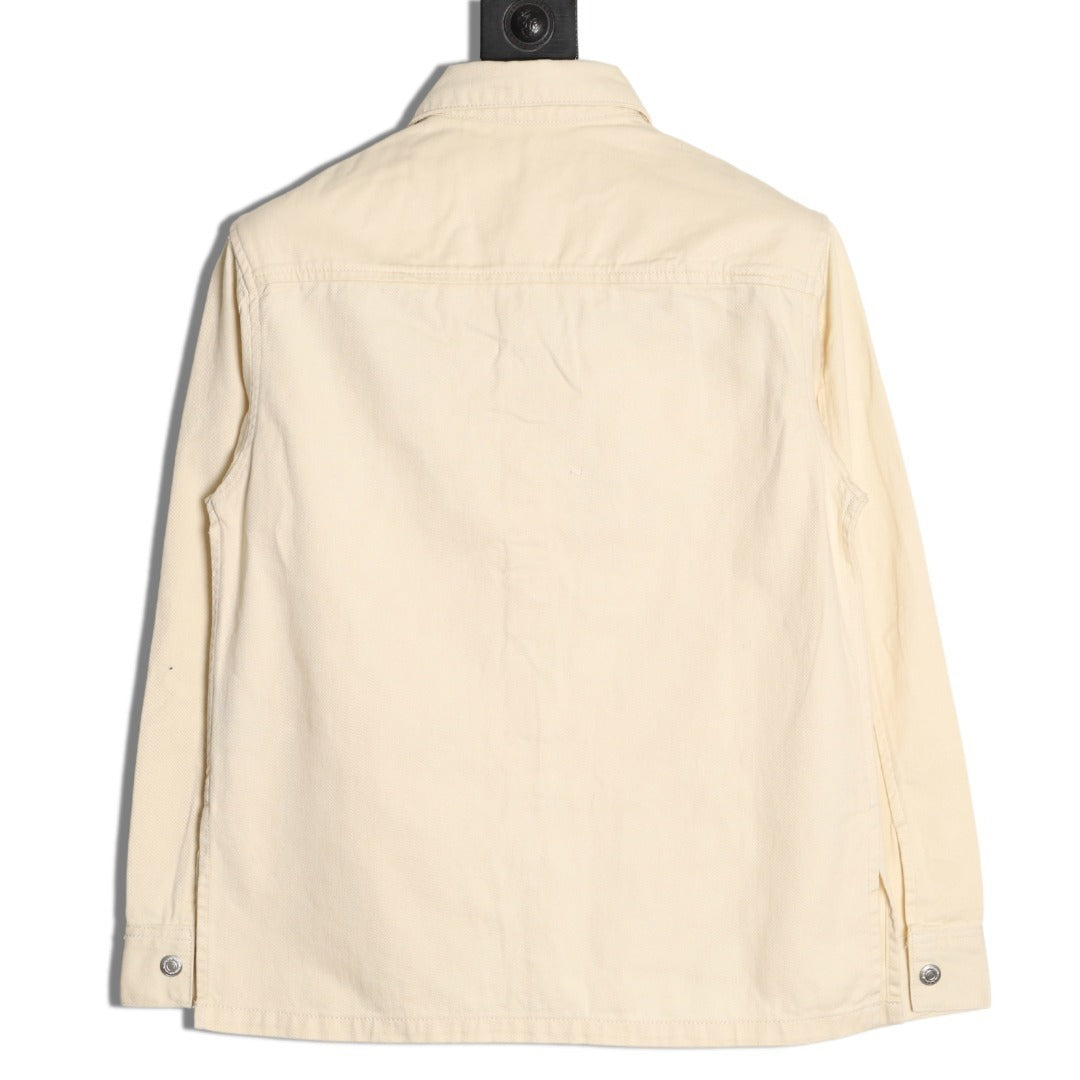 AMI PARIS  25Fw Woven Heart Embroidered Denim Shirt Jacket