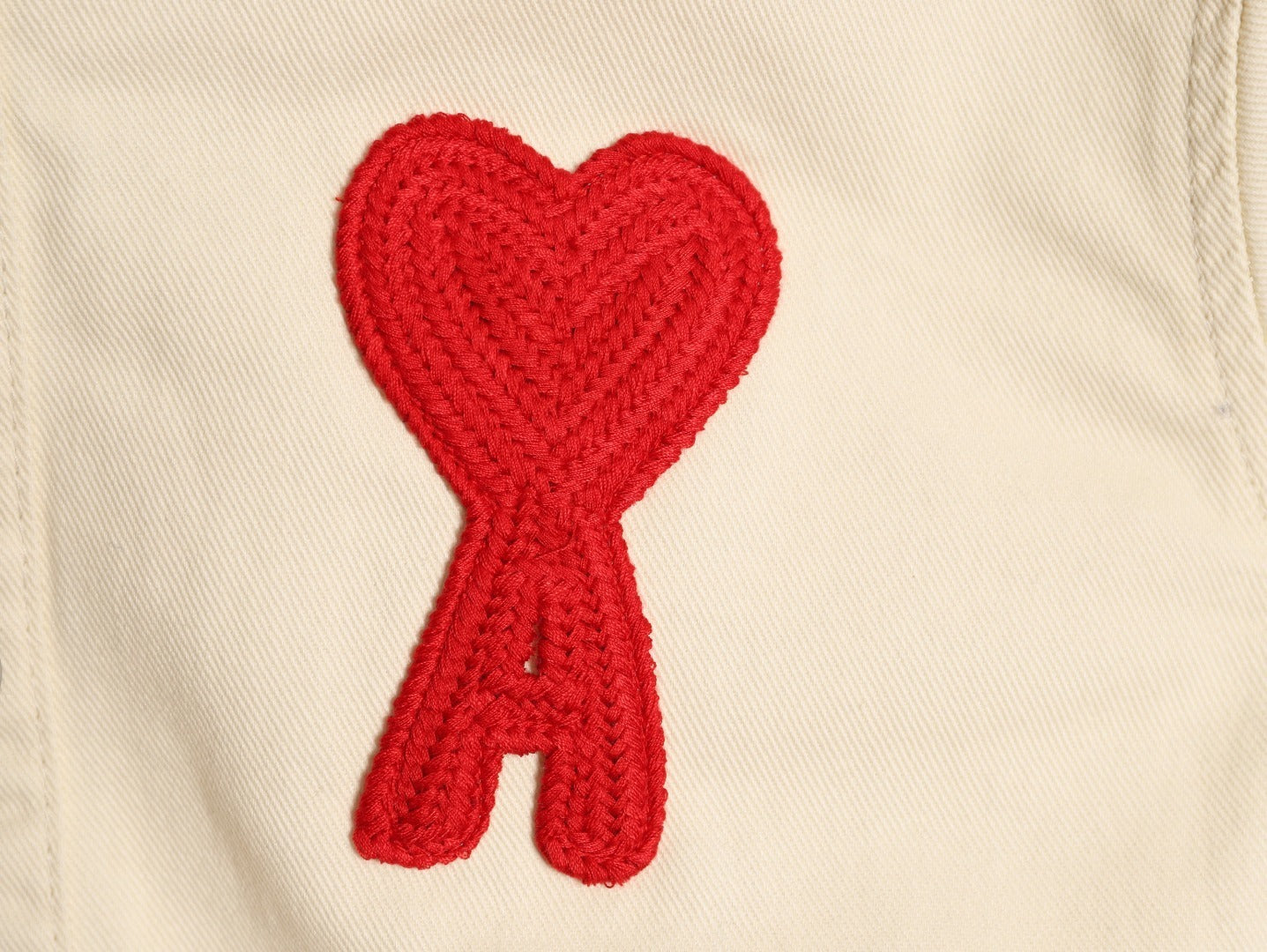 AMI PARIS  25Fw Woven Heart Embroidered Denim Shirt Jacket