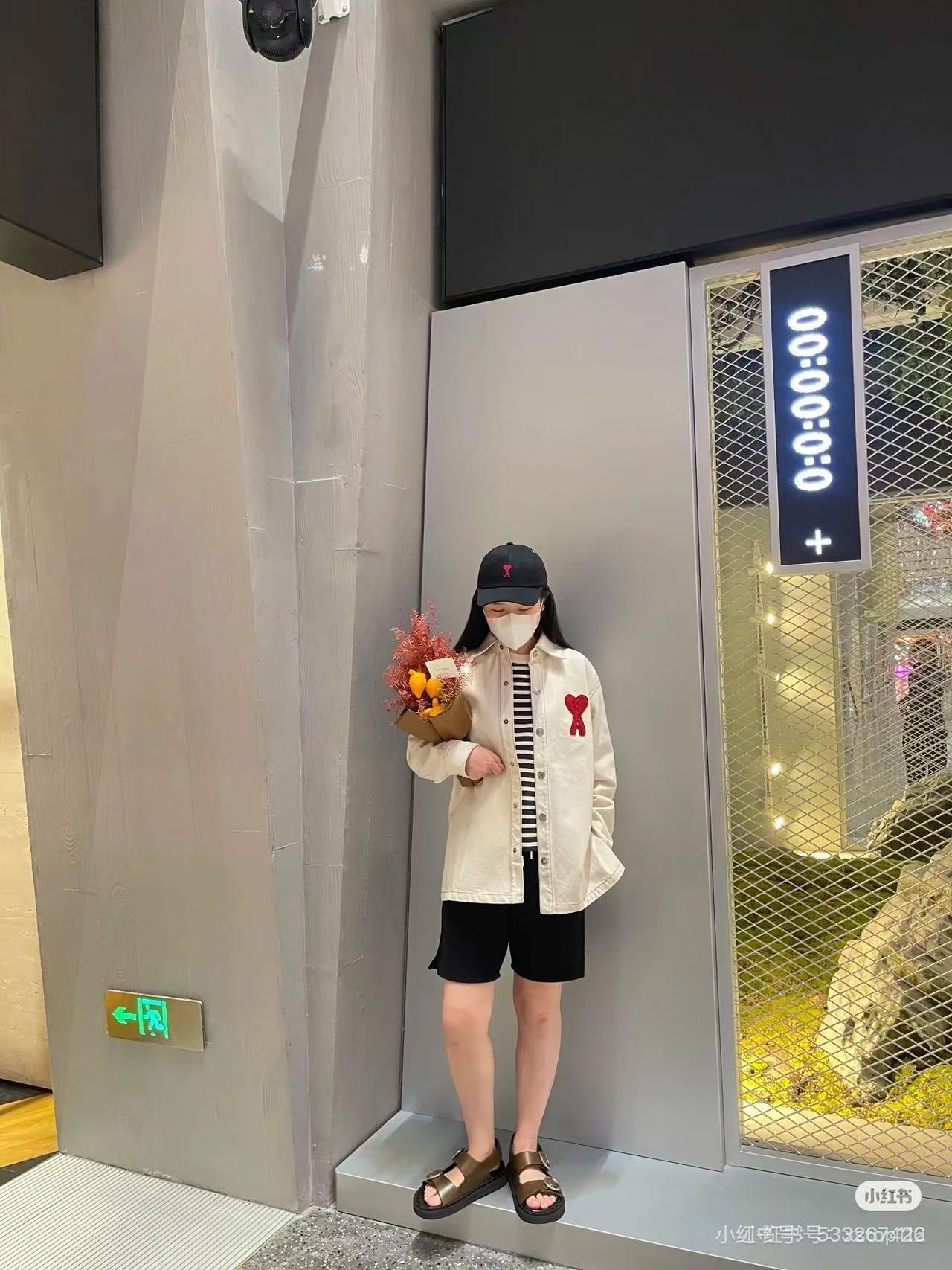 AMI PARIS  25Fw Woven Heart Embroidered Denim Shirt Jacket