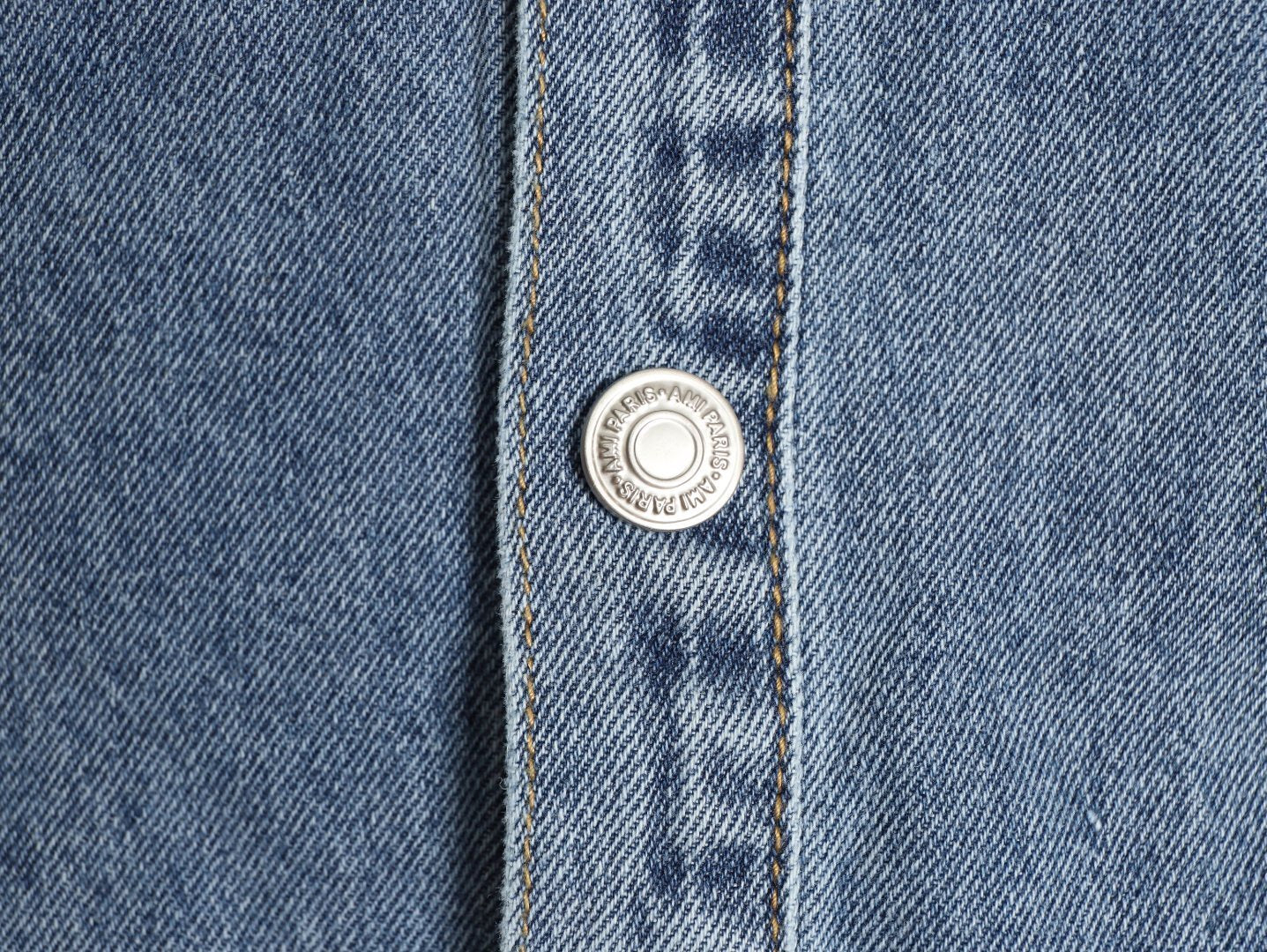 AMI PARIS  25Fw Woven Heart Embroidered Denim Shirt Jacket