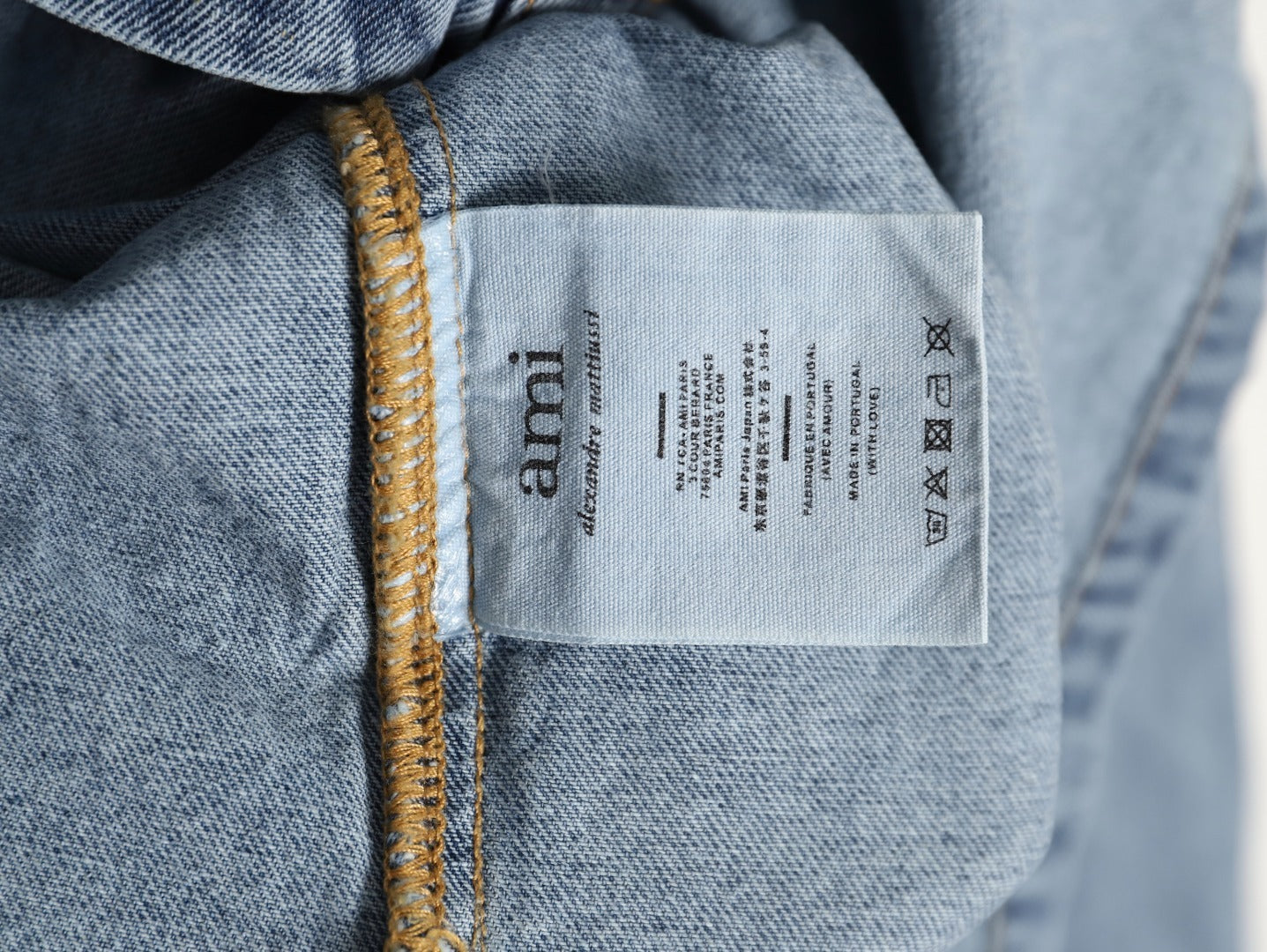 AMI PARIS  25Fw Woven Heart Embroidered Denim Shirt Jacket