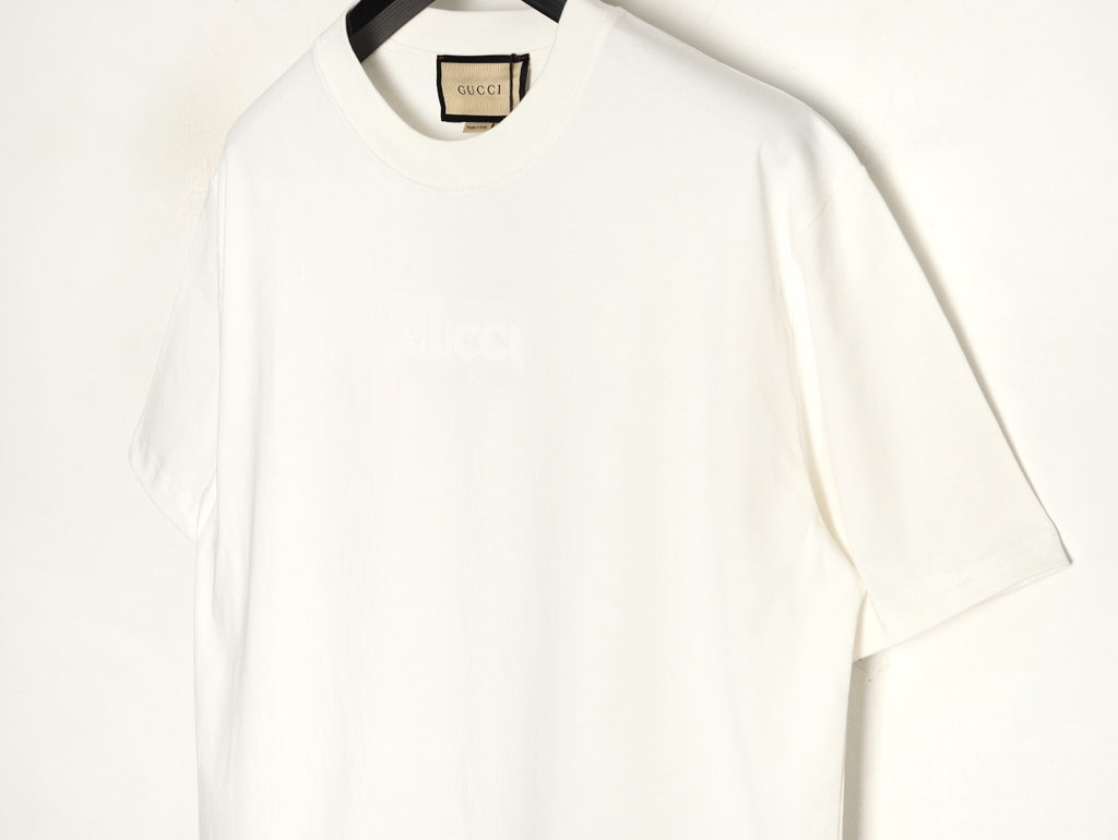 Gucci minimalist chain embroidered short-sleeved shirt