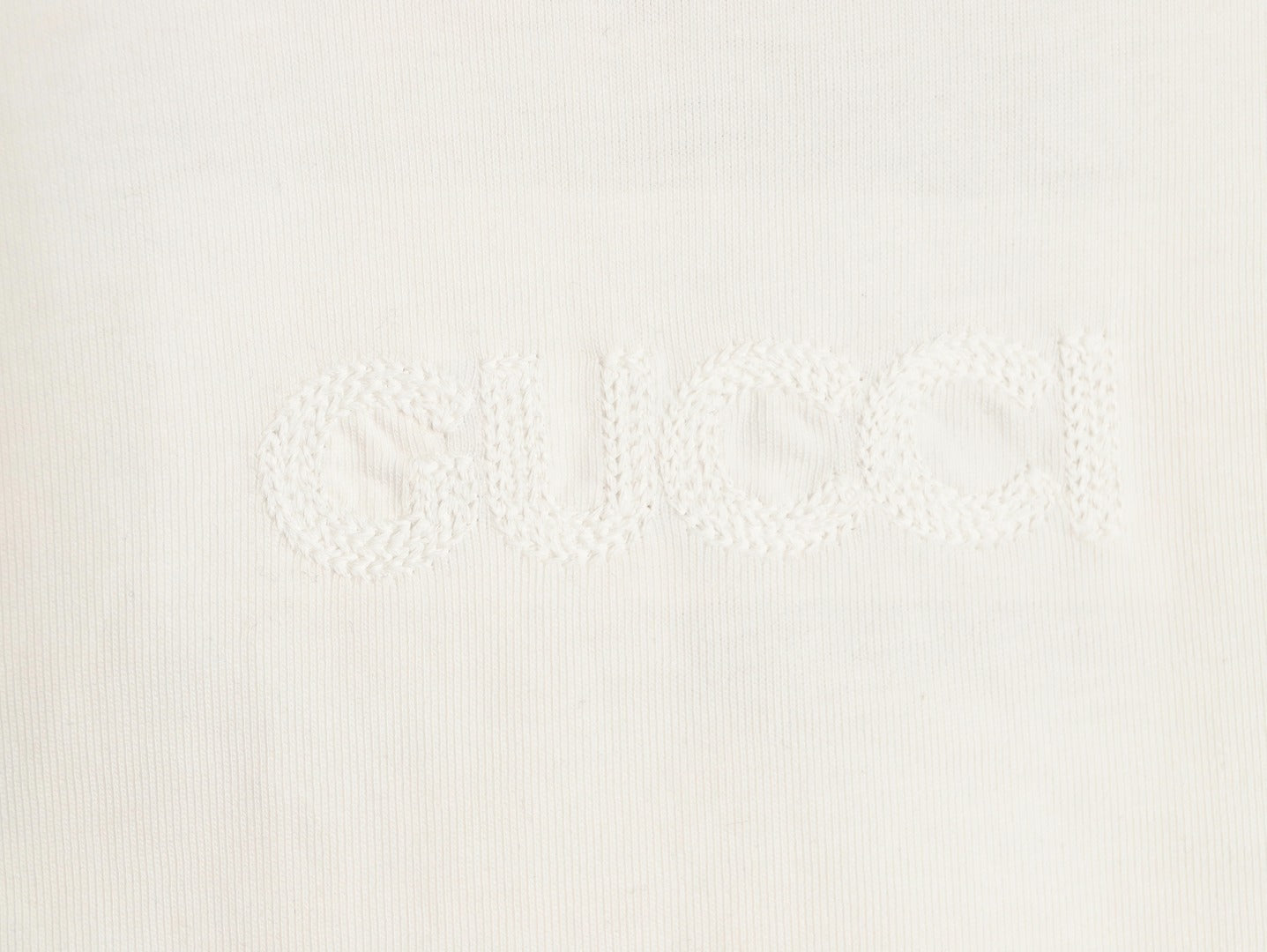 Gucci minimalist chain embroidered short-sleeved shirt