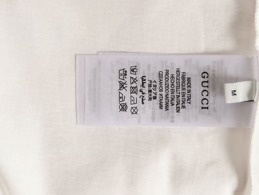 Gucci minimalist chain embroidered short-sleeved shirt