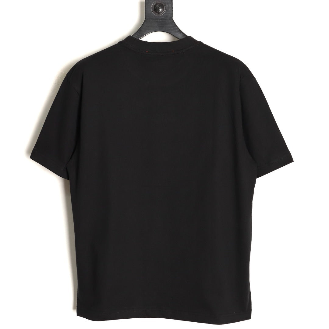 Gucci minimalist chain embroidered short-sleeved shirt