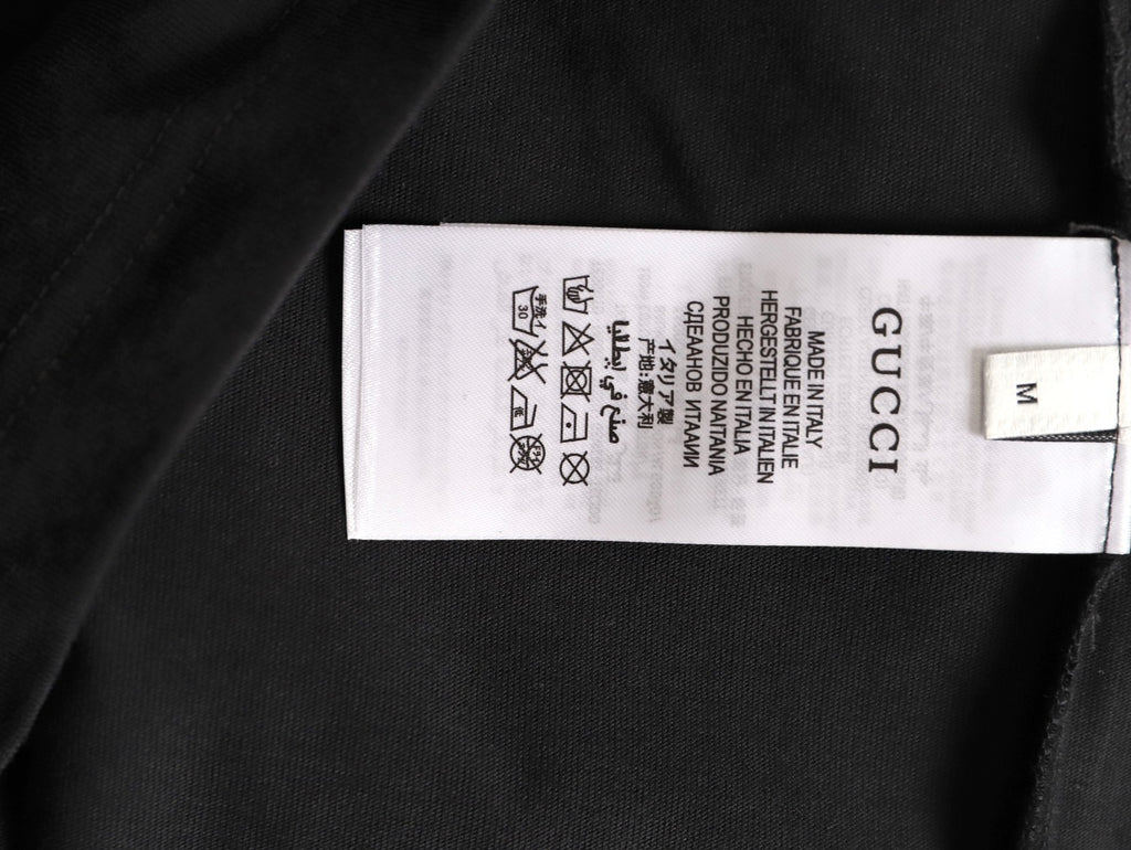 Gucci minimalist chain embroidered short-sleeved shirt