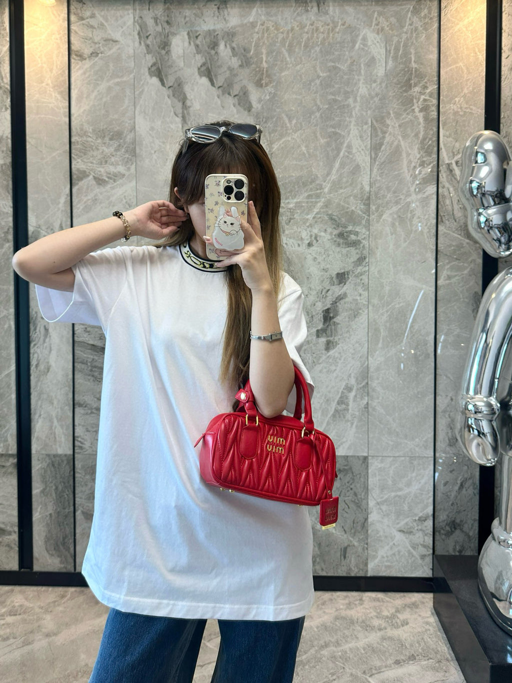 Dior wmns short-sleeved shirt with letter jacquard webbing at the neckline