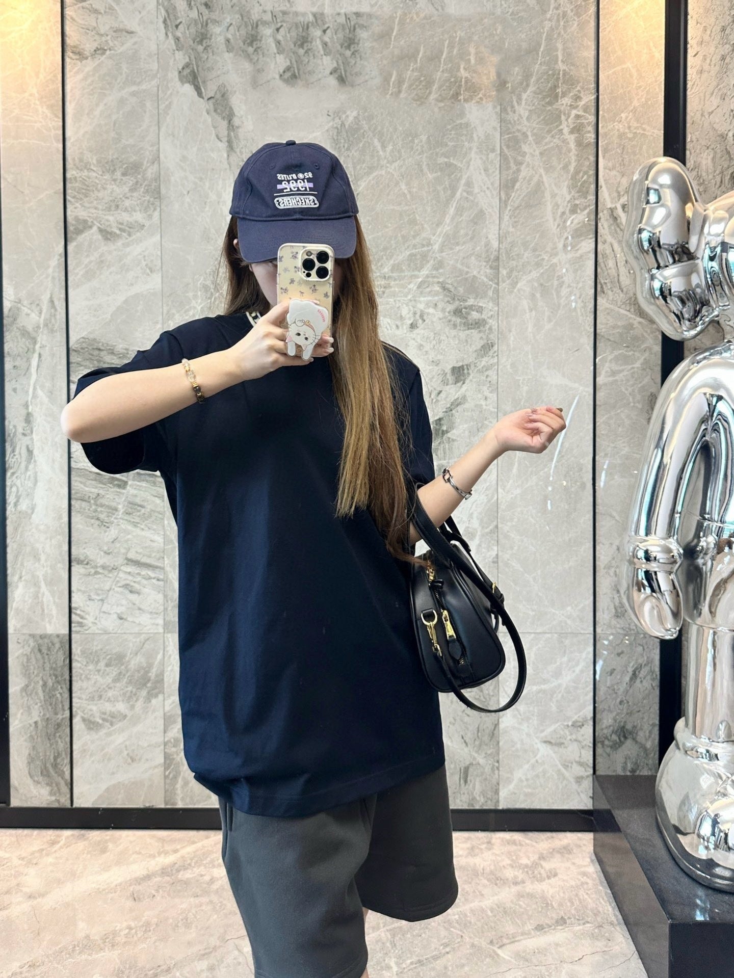 Dior  wmns short-sleeved shirt with letter jacquard webbing at the neckline