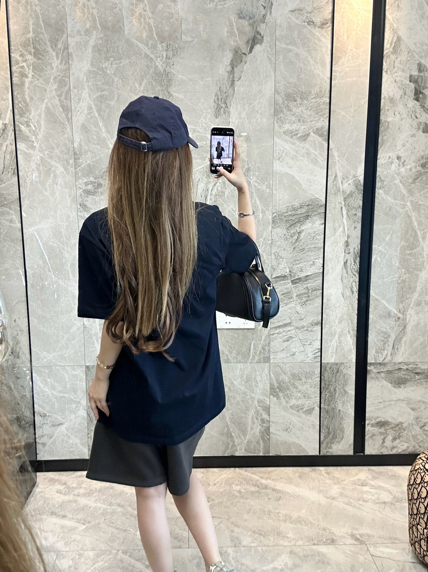 Dior  wmns short-sleeved shirt with letter jacquard webbing at the neckline