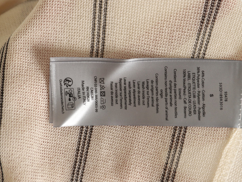 Dior CD striped linen blend knit short-sleeved T-shirt