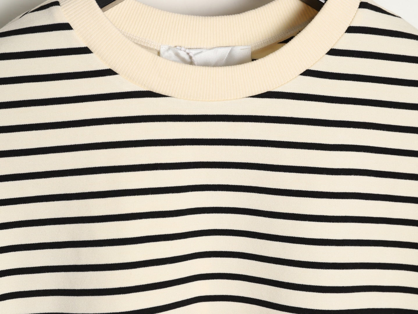 JIL SANDER Wmens Minimalist Letter Patch Logo Striped Short-Sleeve T-Shirt