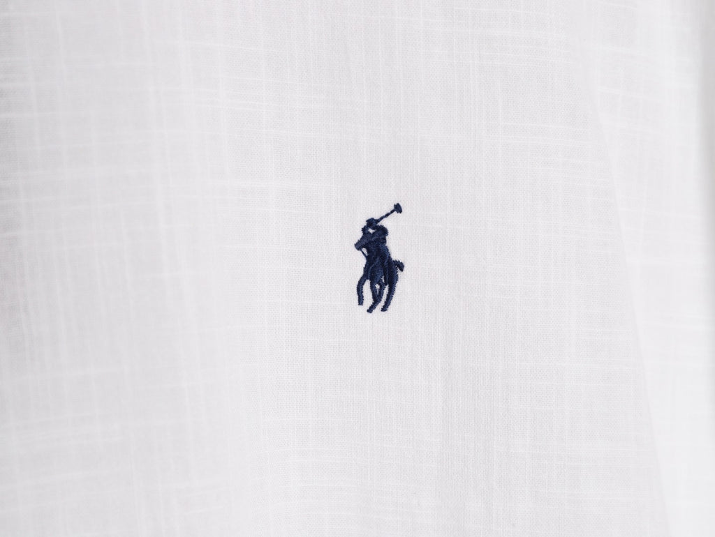 Ralph Lauren linen shirt with small logo and horse embroidery