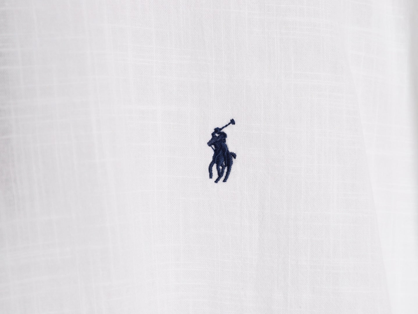 Ralph Lauren linen shirt with small logo and horse embroidery