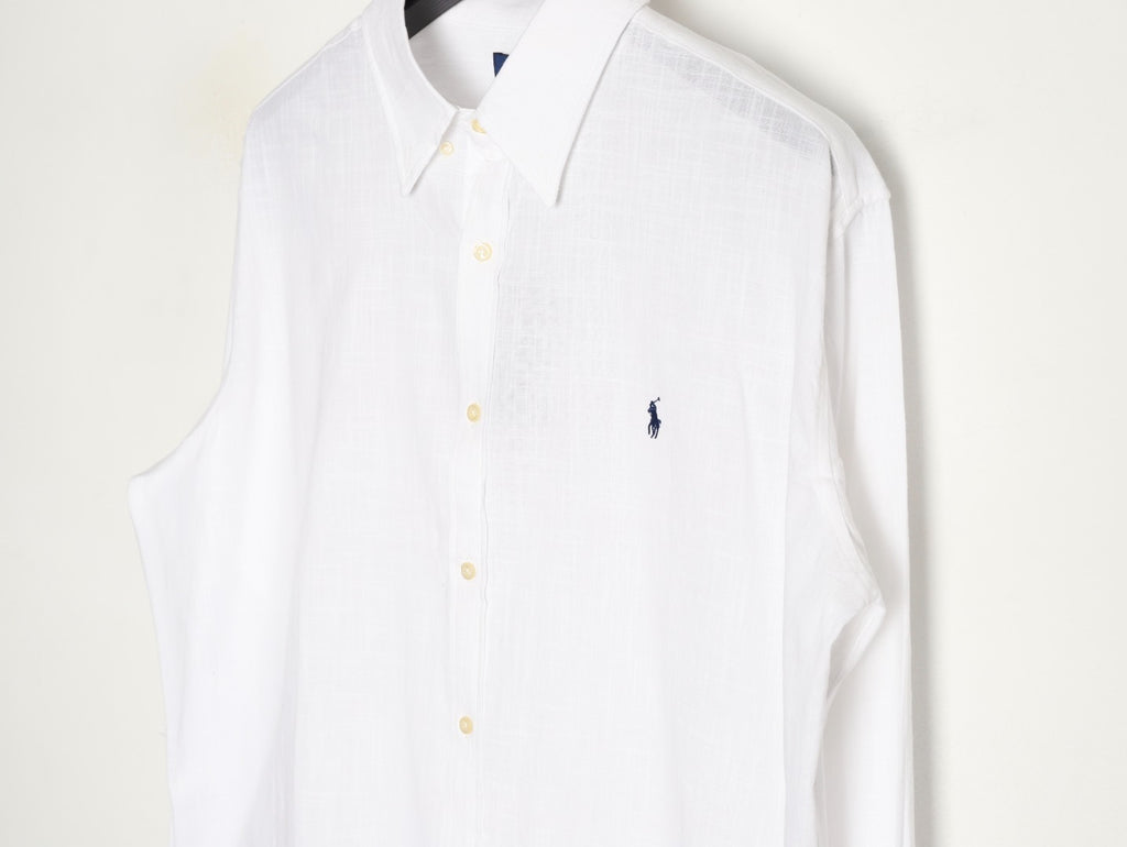 Ralph Lauren linen shirt with small logo and horse embroidery