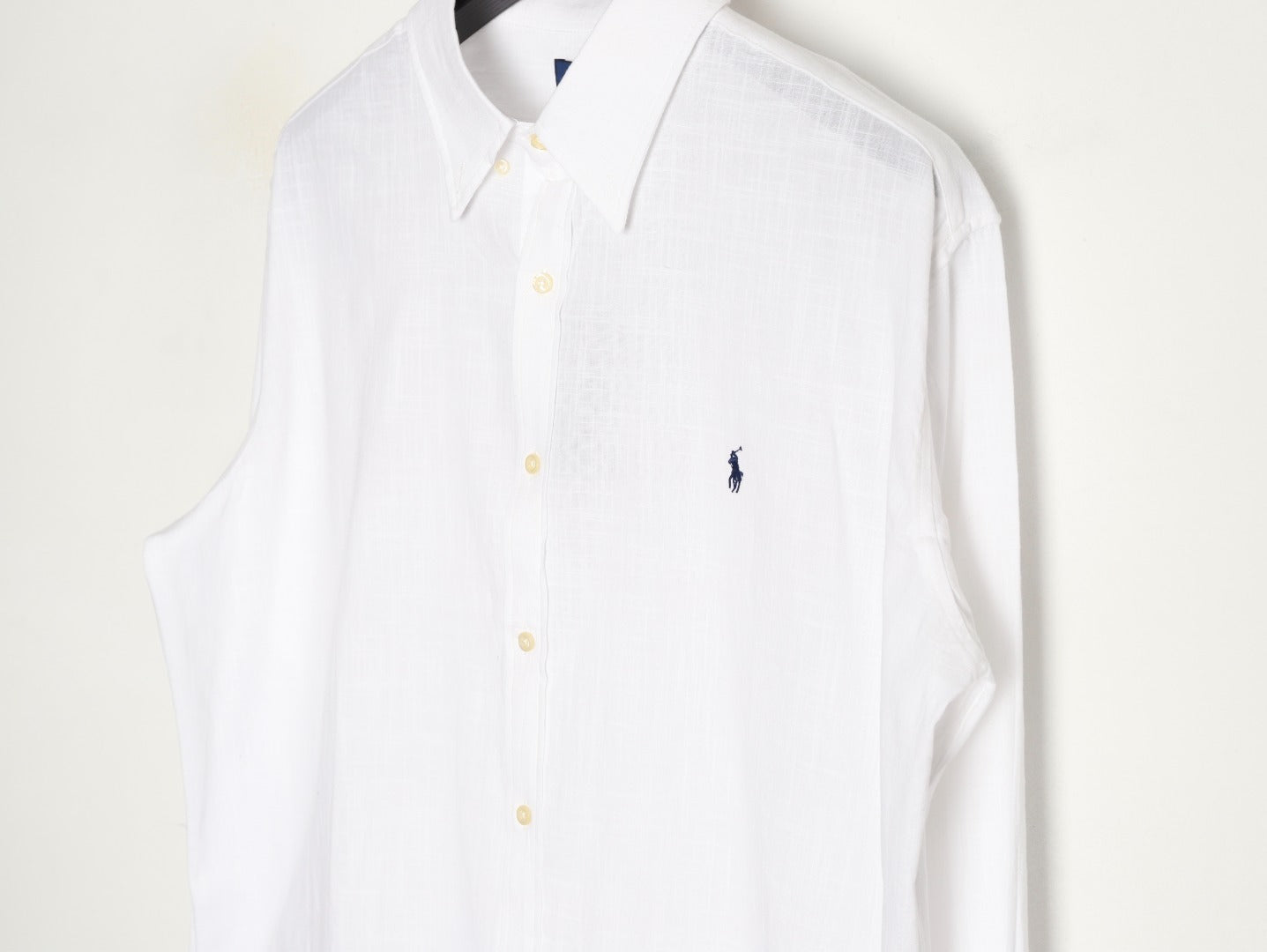 Ralph Lauren linen shirt with small logo and horse embroidery