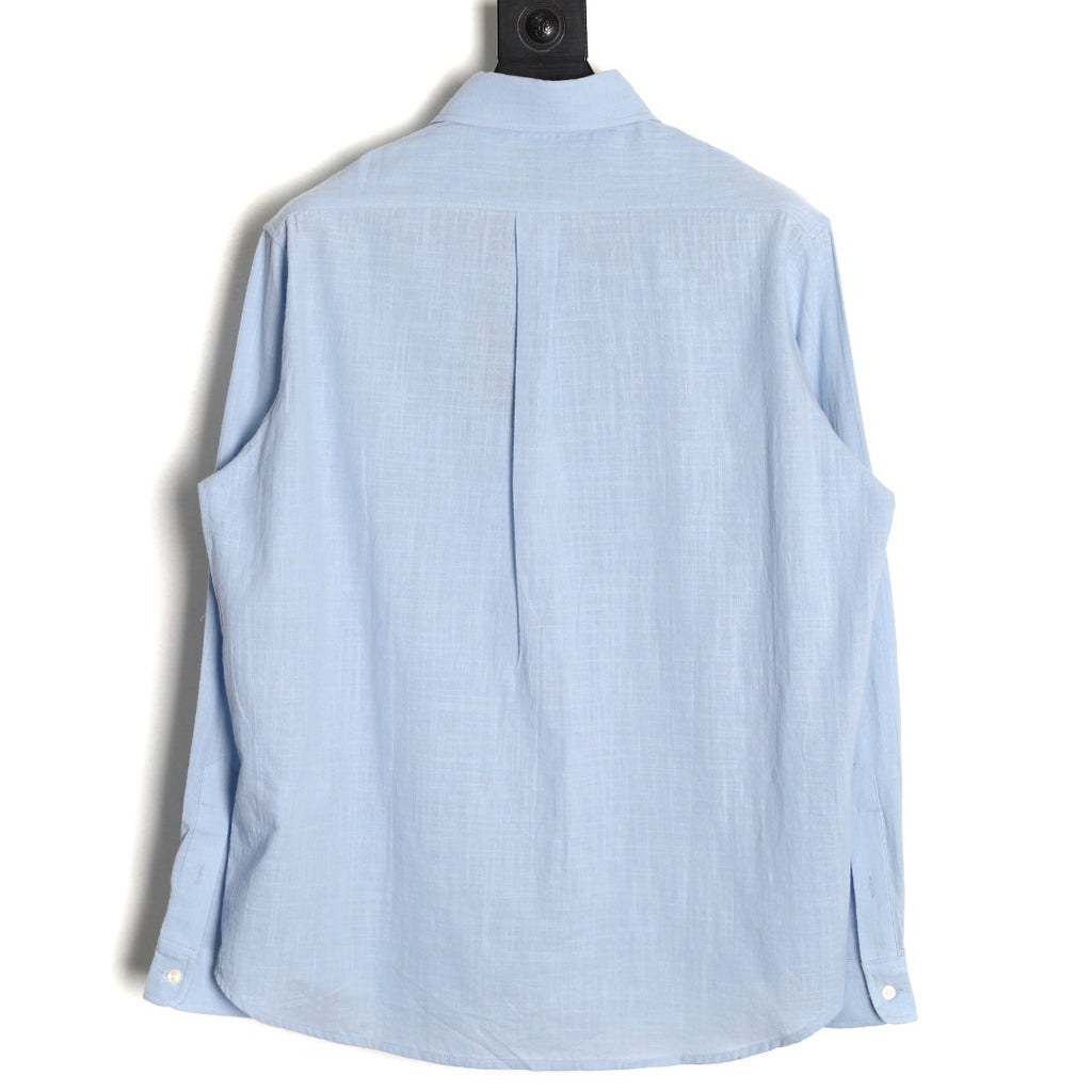 Ralph Lauren linen shirt with small logo and horse embroidery