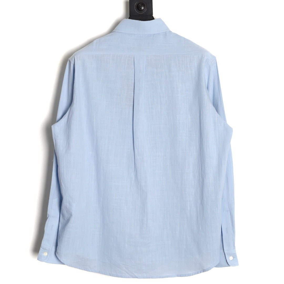 Ralph Lauren linen shirt with small logo and horse embroidery