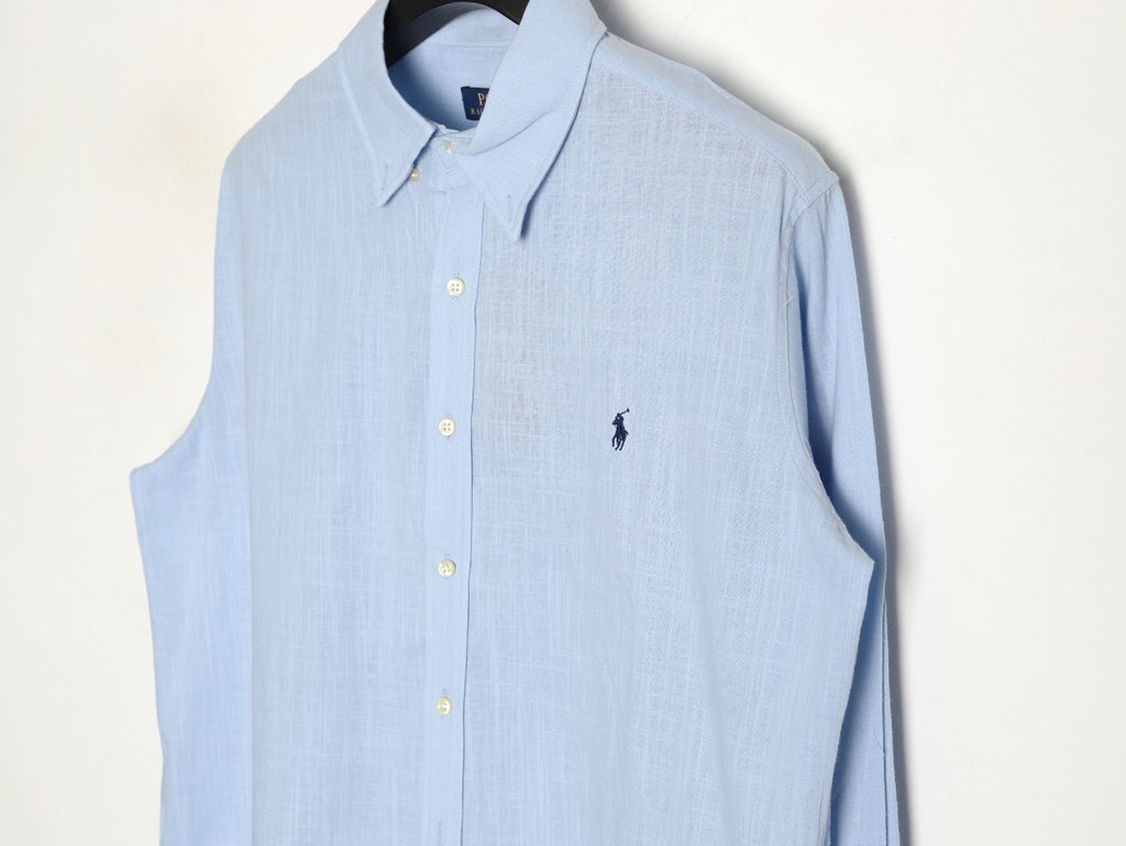 Ralph Lauren linen shirt with small logo and horse embroidery