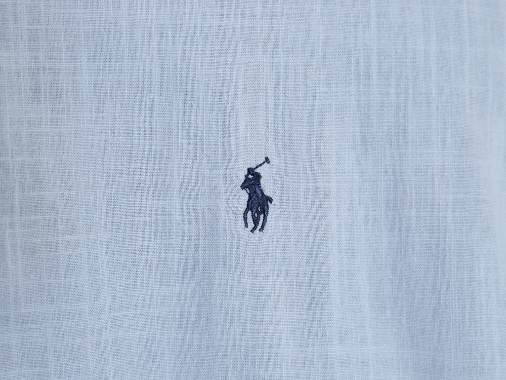 Ralph Lauren linen shirt with small logo and horse embroidery