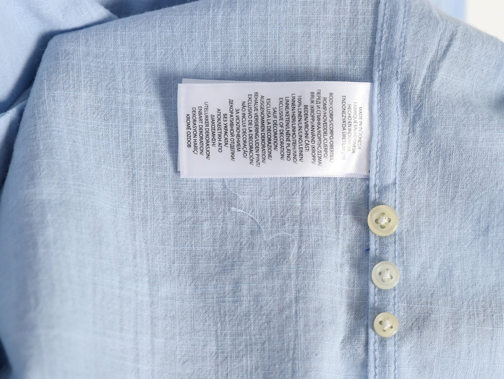 Ralph Lauren linen shirt with small logo and horse embroidery