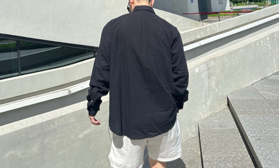 Ralph Lauren linen shirt with small logo and horse embroidery