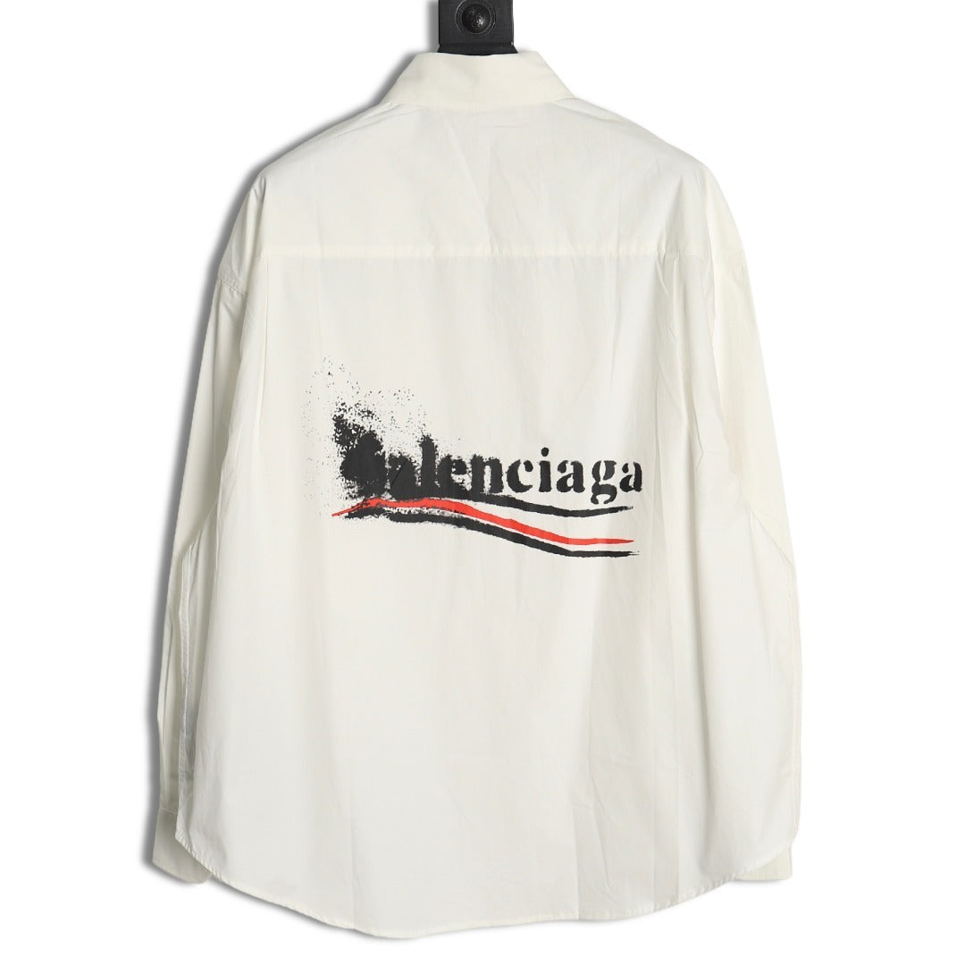 Balenciaga Blur Coca-Cola Long-Sleeve Shirt