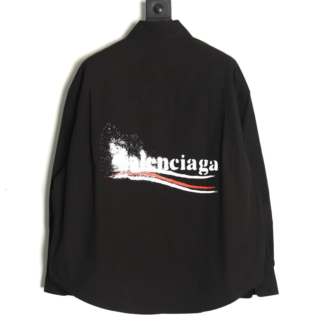 Balenciaga Blur Coca-Cola Long-Sleeve Shirt