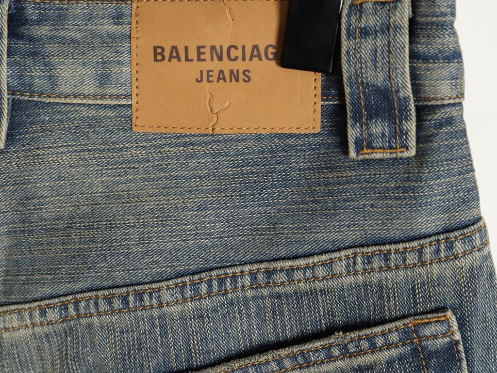 BALENCIAGA BLCG Jeans with Side Embroidered Lettering