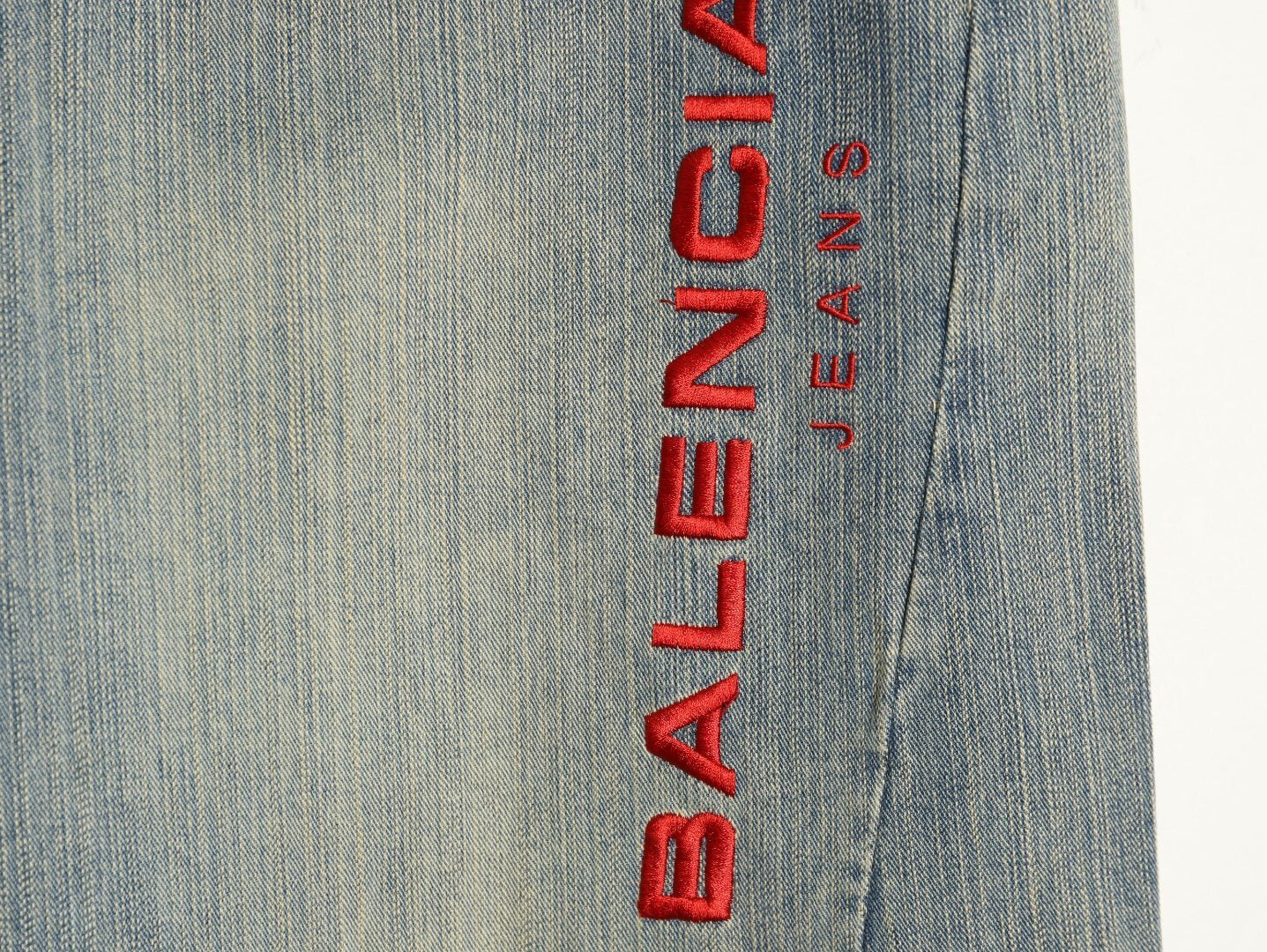 BALENCIAGA BLCG Jeans with Side Embroidered Lettering