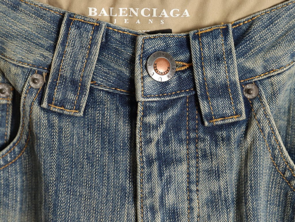 BALENCIAGA BLCG Jeans with Side Embroidered Lettering