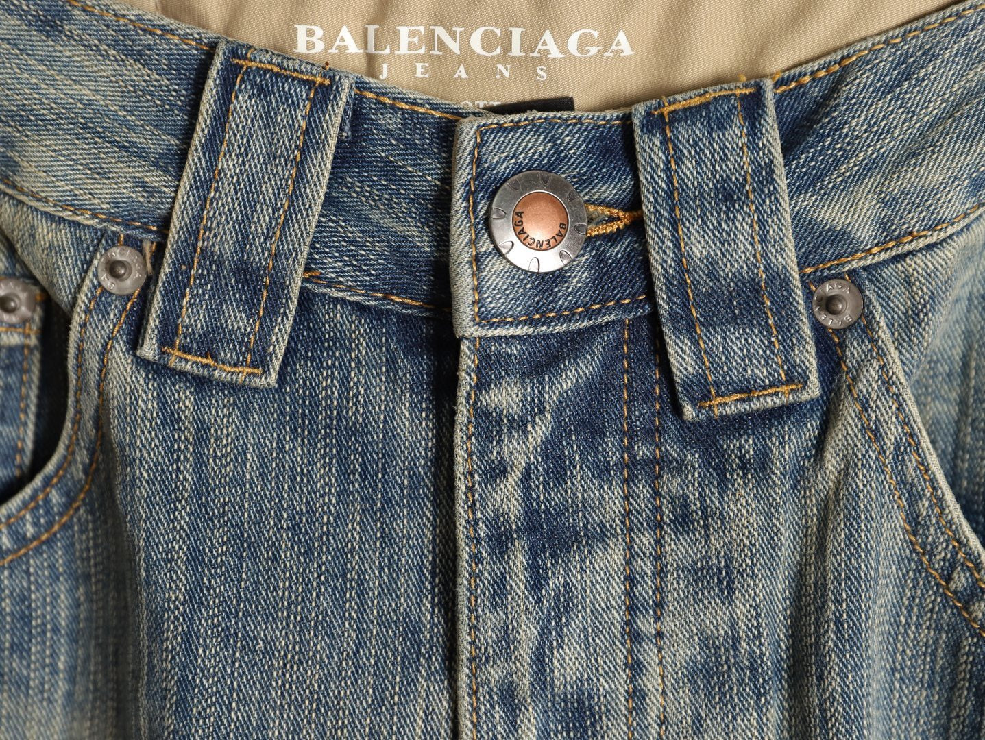 BALENCIAGA BLCG Jeans with Side Embroidered Lettering