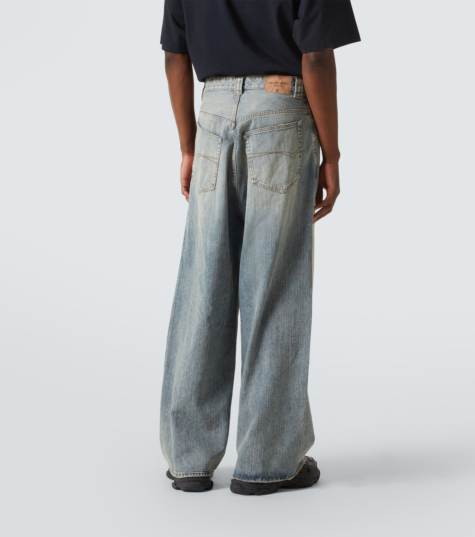 BALENCIAGA BLCG Jeans with Side Embroidered Lettering