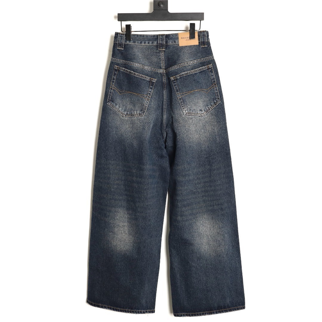 BALENCIAGA BLCG Jeans with Side Embroidered Lettering