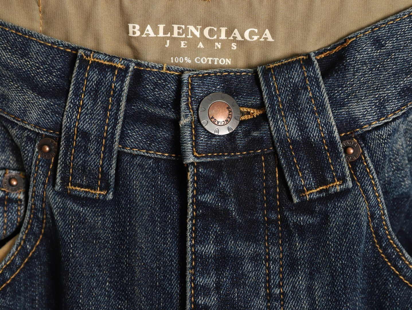 BALENCIAGA BLCG Jeans with Side Embroidered Lettering