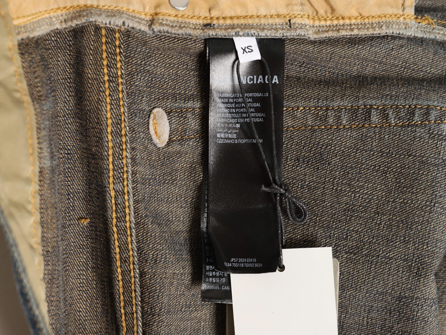 BALENCIAGA BLCG Jeans with Side Embroidered Lettering