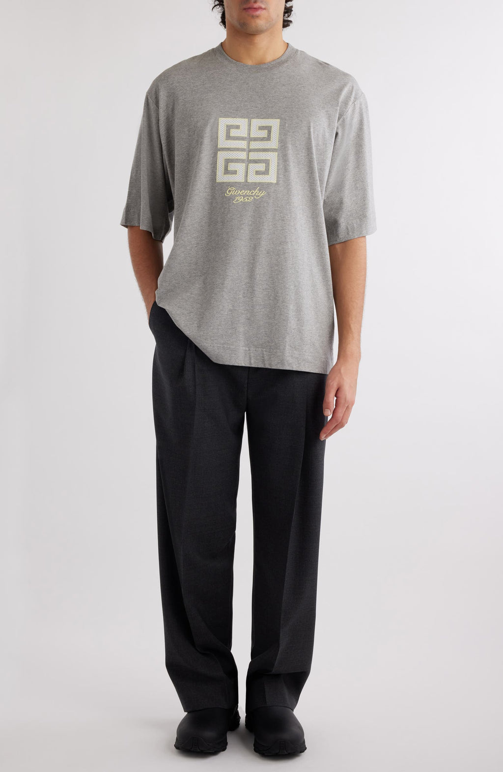 Givenchy  Mesh Appliqué Short-Sleeve T-Shirt