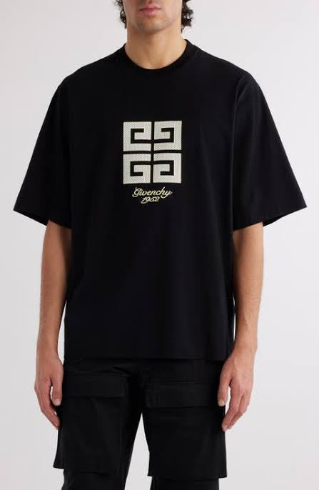 Givenchy 25SS Mesh Appliqué Short-Sleeve T-Shirt