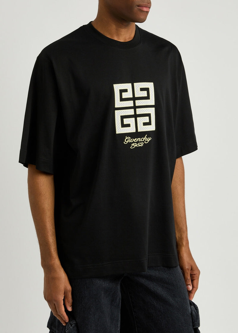 Givenchy 25SS Mesh Appliqué Short-Sleeve T-Shirt