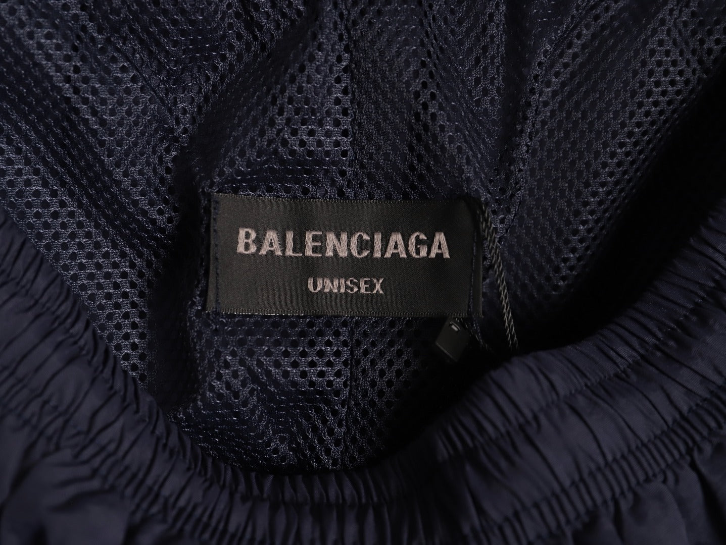 Balenciaga Graffiti Spray Paint Navy Blue Half-Circle Embroidered Tracksuit Trousers