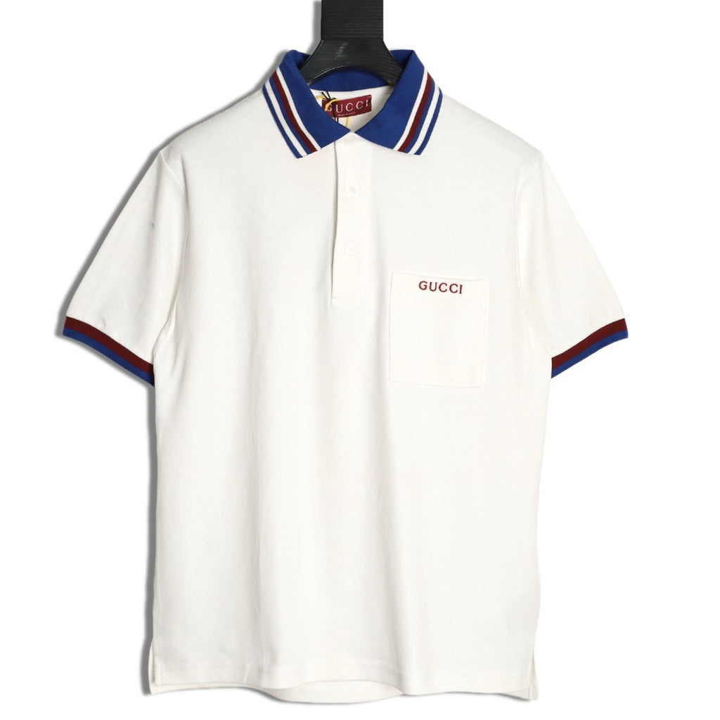 Gucci Polo short-sleeved shirt with embroidered chest pocket