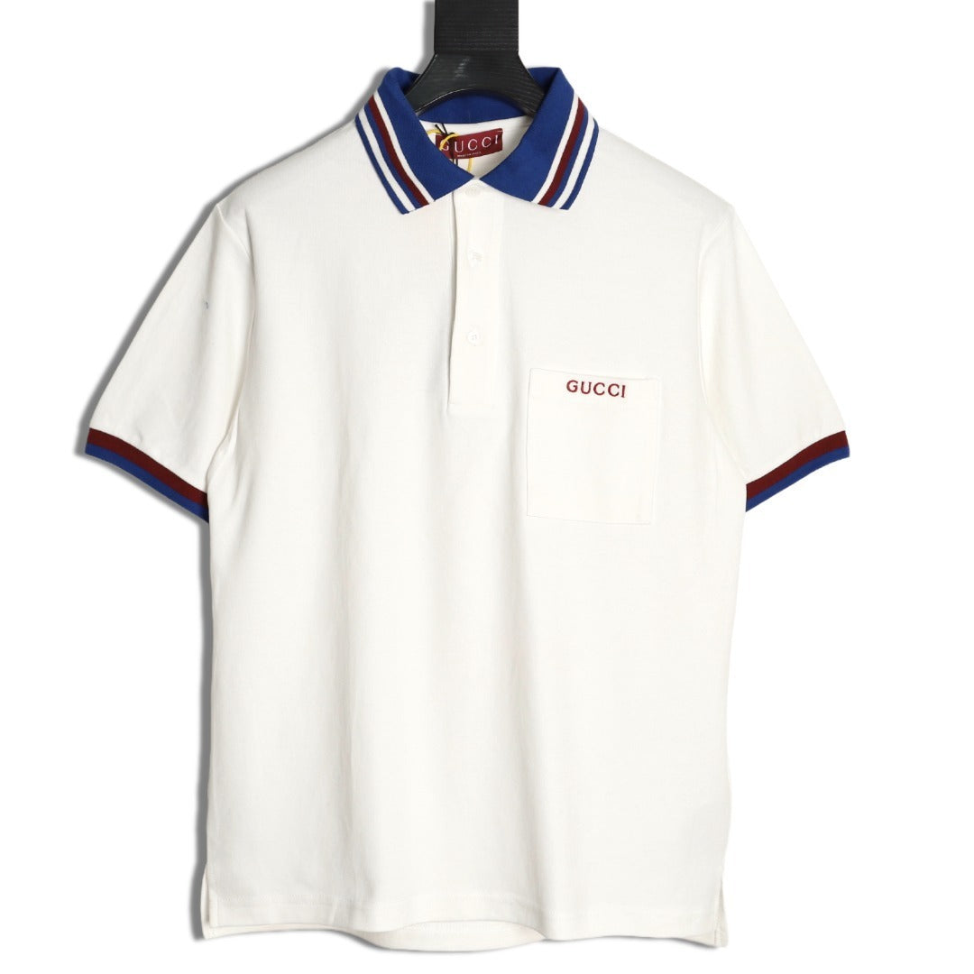 Gucci Polo short-sleeved shirt with embroidered chest pocket