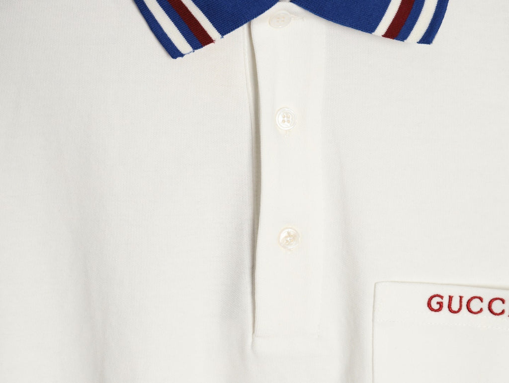 Gucci Polo short-sleeved shirt with embroidered chest pocket
