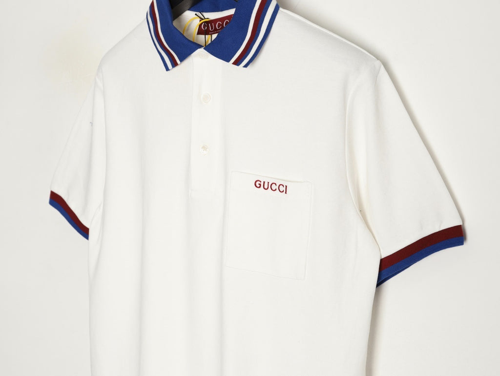 Gucci Polo short-sleeved shirt with embroidered chest pocket