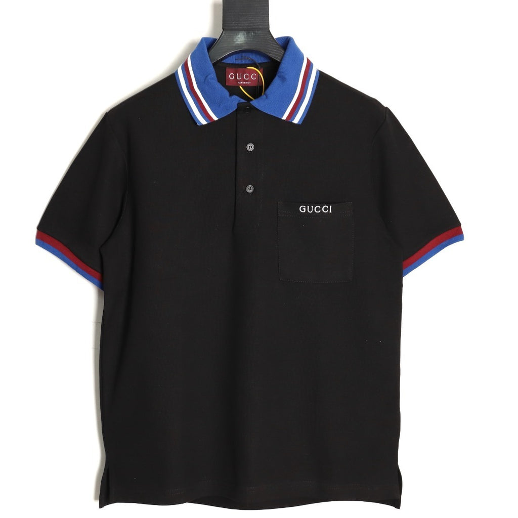 Gucci Polo short-sleeved shirt with embroidered chest pocket