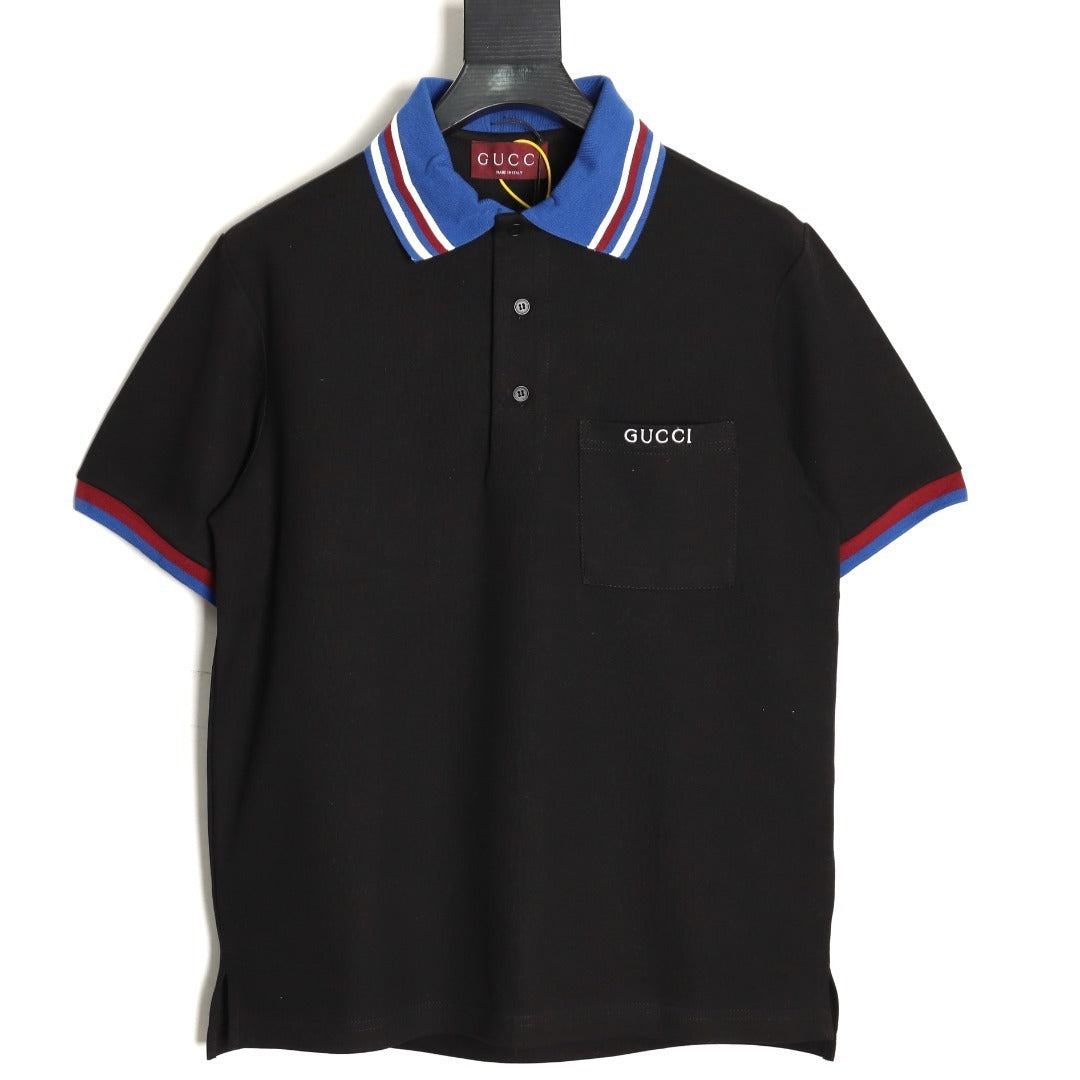 Gucci Polo short-sleeved shirt with embroidered chest pocket