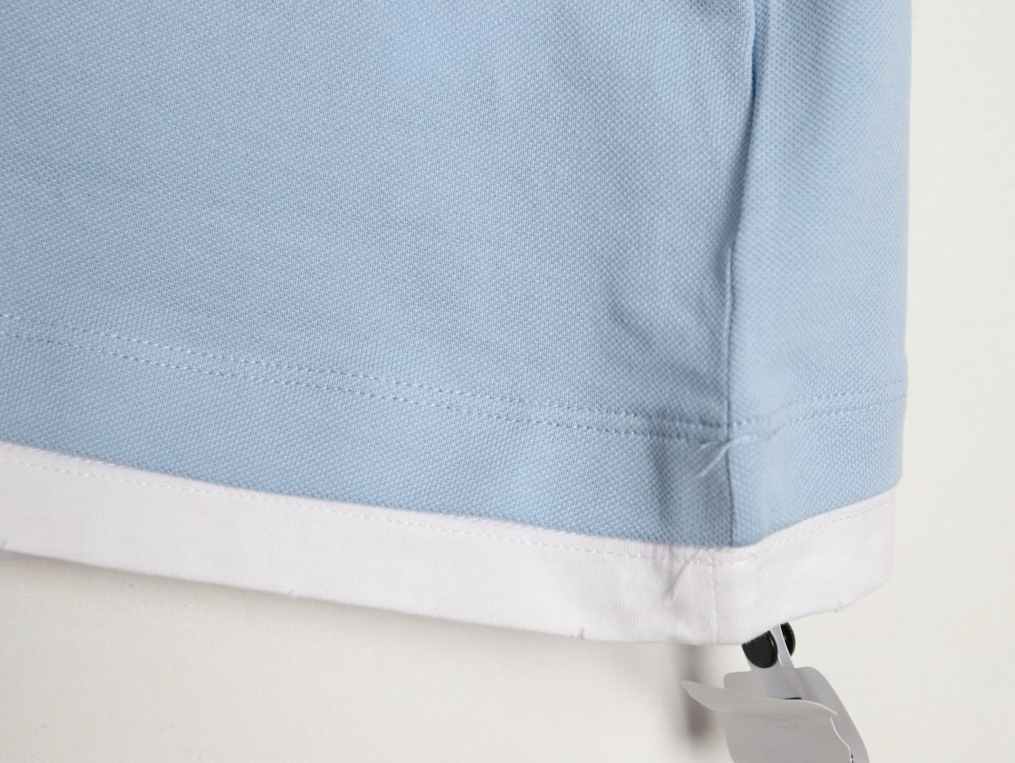 PRADA Plain Knit Appliqué Faux Two-Piece Short-Sleeve Polo Shirt