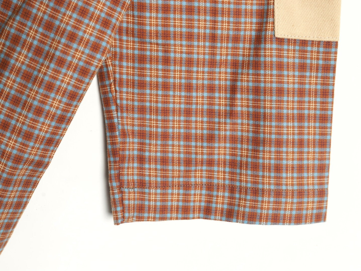 ACNE studios patchwork plaid long-sleeved shirt