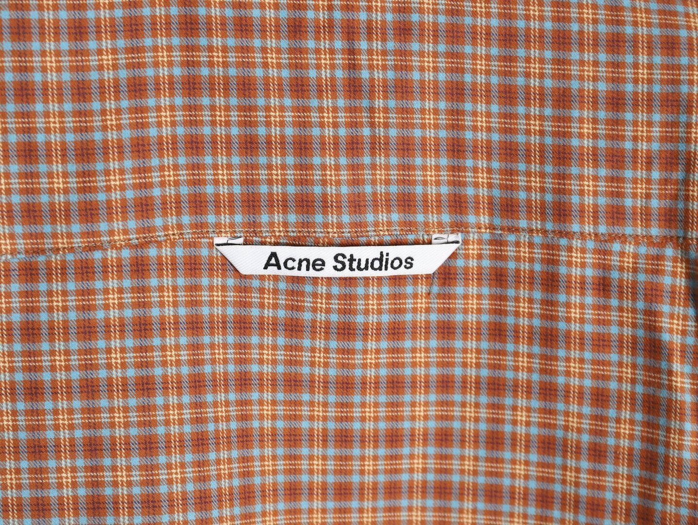 ACNE studios patchwork plaid long-sleeved shirt